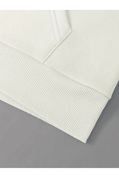 Touz Moda Ribbon Printed Unisex Oversize Hooded Sweatshirt Hoodie