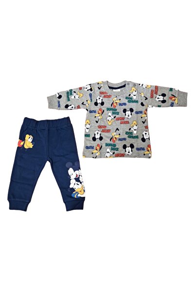 Mickey Mouse Pijamale copii cu maneca lunga, multicolor, 100% bumbac,