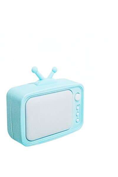 Dali Lampă de noapte pentru copii, cu priză, buton pornit/oprit, model TV, albastră