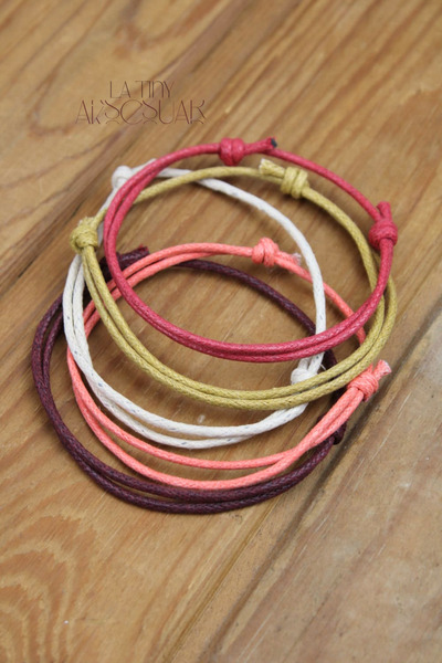 LA TINY AKSESUAR سوار رجالي متعدد الألوان، سوار من الحبل، سوار رجالي للهدايا