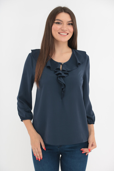 Vanessa Line RO Bluza bleumarin cu volanase