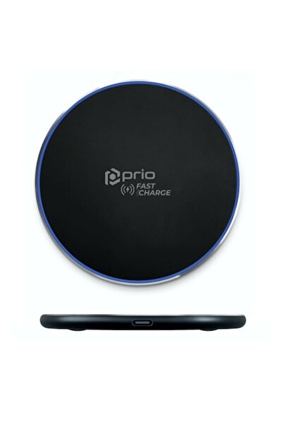 Prio Wireless Charger Prio, Fast Charge, 15W, USB Type-C, Charging Cable Included, Black