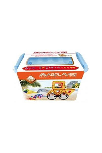 Magplayer Joc de constructie magnetic - 64 piese