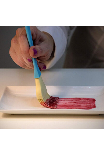 FACKELMANN 43921 Smudge Brush, 25 cm, Silicone, Up to 230 degrees, Blue