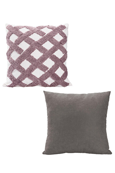 ASDİVA مجموعة من 2 غطاء وسادة مزخرف من كوردون بانوراما - لون ترابي 45x45 سم