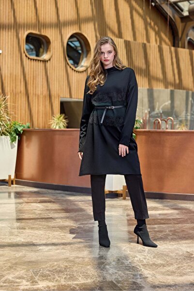 MissWhence Lace detailed knitwear tunic