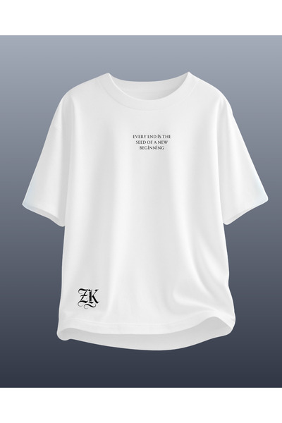 CATHECAT White Special Design Printed Oversize Unisex Tshirt
