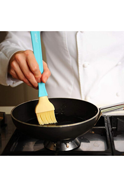 FACKELMANN 43921 Smudge Brush, 25 cm, Silicone, Up to 230 degrees, Blue