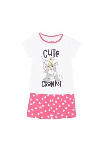 Tom and Jerry Pijamale copii cu maneca scurta, 100% bumbac, multicolor, Love,