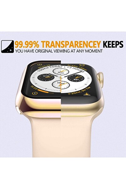 bbtech Apple Watch SE 3 40mm Uyumlu Parlak Kasa ve Ekran Koruyucu Şık Görünüm Sert PC Shine Kasa