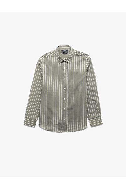 Koton Regular Fit Long Sleeve Classic Collar Cotton Poplin Shirt