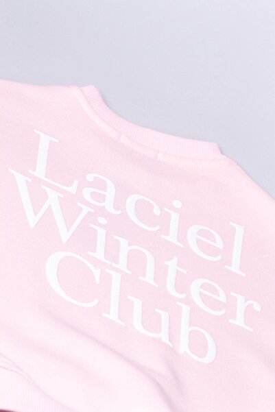 Magu Girl's Cotton Pink Sweatshirt Tracksuit Bottom-Top Set