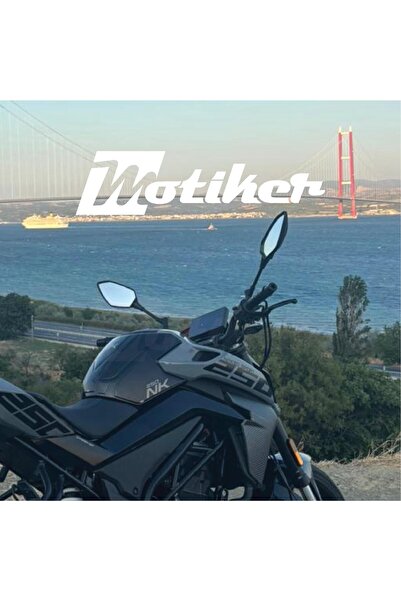 Motiker CF Moto NK250 Siyah Sticker Ön Yan Grenaj Sticker Etiket Modeli
