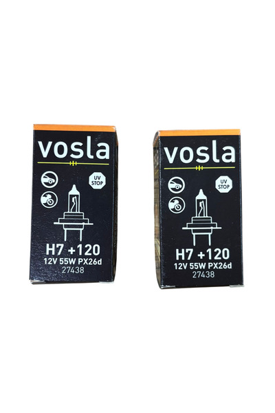 VOSLA H7 55W 12v %120 Artırılmış Güçlü Halojen Ampul 2 Adet Fiyatı (27438)