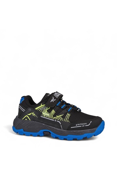 Tuğba Ortopedi 02 Boys' Black/Sax Waterproof Comfortable Sneaker