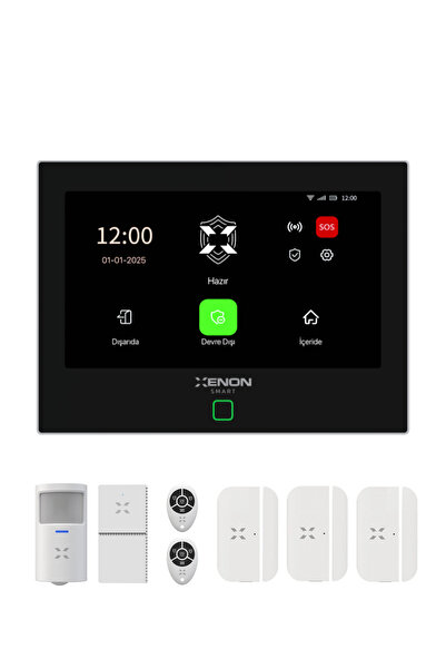 Xenon Smart Akıllı Alarm Güvenlik Kiti Wi-Fi Otomatik Arama SMS Dahili Siren Mobil Uygulama ile Kontrol X7570