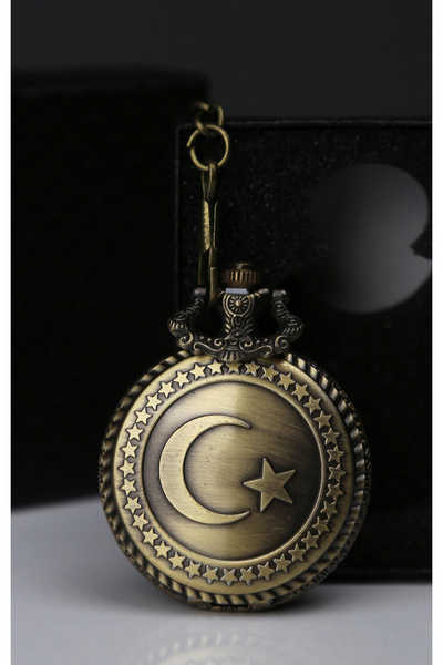 imsaconcept Moon Star Embossed Bronze Chain Watch