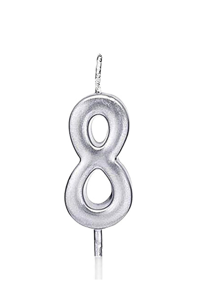 Share the Love شمعة رقم ثمانية - فضية