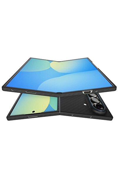 Spigen Galaxy Z Fold 7 ince Kılıf Air Skin Aramid Black Dokulu Yüzey Kapak - ACS09555