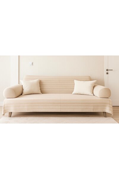 fersuay غطاء أريكة من القطن البيج من بولدان