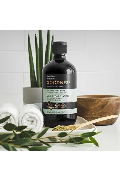 Baylis & Harding غسول استحمام طبيعي برائحة العود والأرز والعنبر، 500 مل