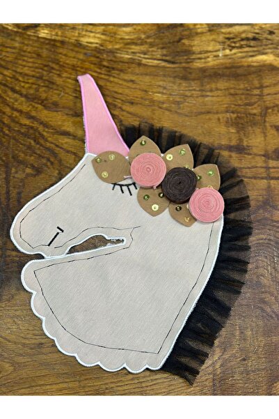 Gönülden Tasarım Бродирана апликация с дизайн на цвете за конско палто 33X25 см