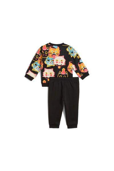 Puma Moody Cat Aop Crew Set Unisex Bebek Eşofman Takımı