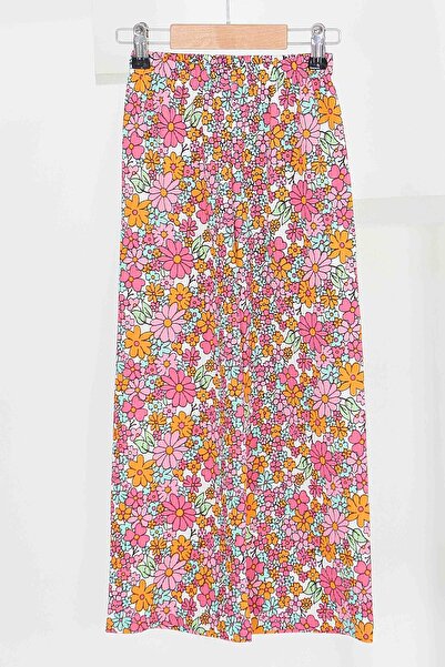 TOFİSA Girl's Pink Patterned Trousers - 27580