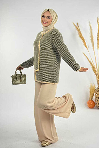 Bym Fashion Buttoned Knitwear Cardigan 18318 Beige