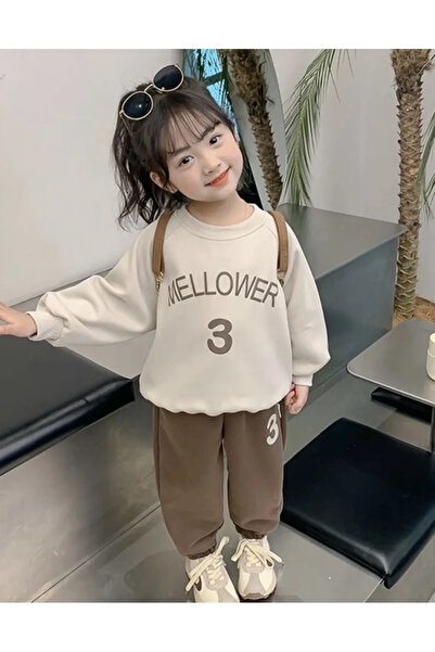 NoVibe Комплект дитячої білизни з принтом на світшоті з меланжевим принтом