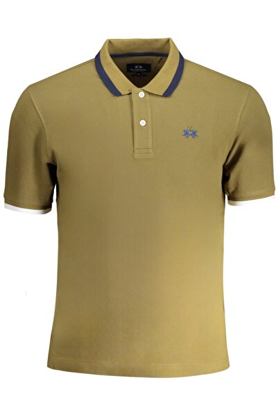 LA MARTINA Men's polo shirt, with collar details, Regular Fit, Beige