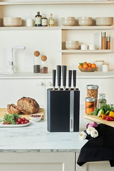 Karaca Samuray Kyoto Standlı 25 Japon Çeliği 6 Parça Bıçak Seti