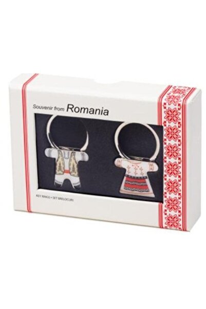 Magnetella Souvenirs Set brelocuri - Romania Costume populare MB023