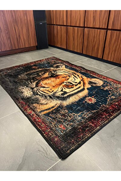YTR HOME Dijital Baskı Yıkanabilir Kaymaz Taban Dekoratif Salon Mutfak Halısı...