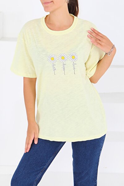 TOFİSA Tricou imprimat cu mânecă scurtă Sari - 27578