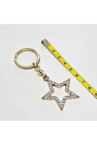 ÜNSA Anahtar Keychain Bag Accessory Stone Star Keychain Gold-Silver