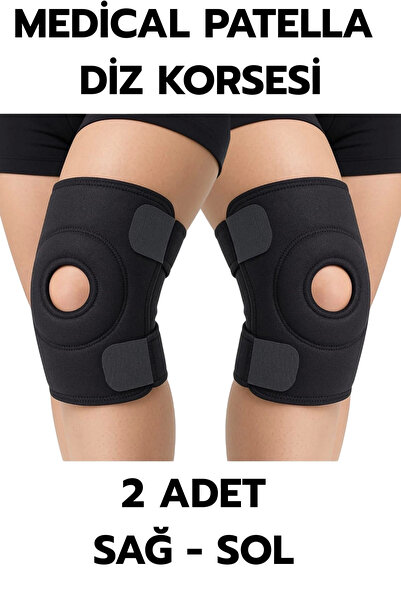 Miravm Medical Patella Destekli Diz Korsesi İkili Sağ Sol Çapraz Bağ Menisküs...