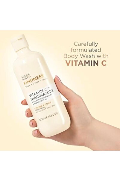 Baylis & Harding Kindness + Vitamin C and Niacinamide Cleanse & Glow Luxury Body Wash 500ml