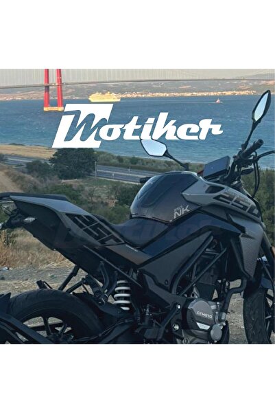 Motiker CF Moto NK250 Siyah Yan Grenaj ve Arka Kuyruk Sticker Etiket Modeli T...