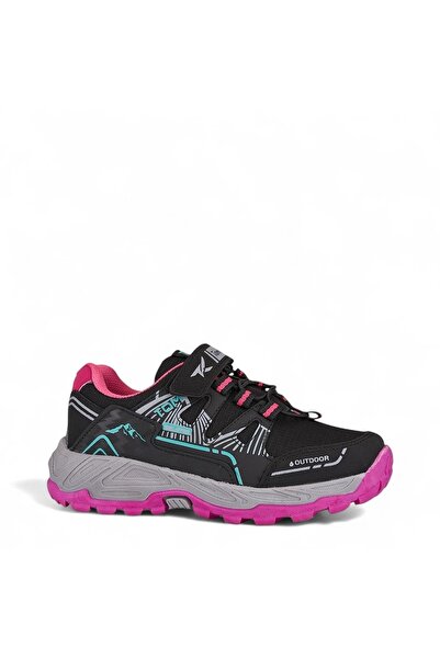 Tuğba Ortopedi 02 Girls' Black/Fuchsia Waterproof Comfortable Sneaker
