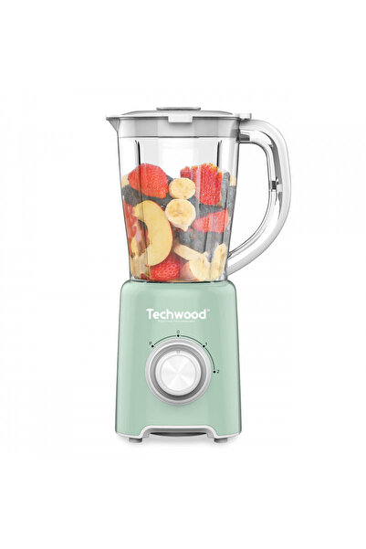 Techwood Blender TBL-782, 500W, 1.5 l, 2 speeds + pulses, Steel blades, Light green