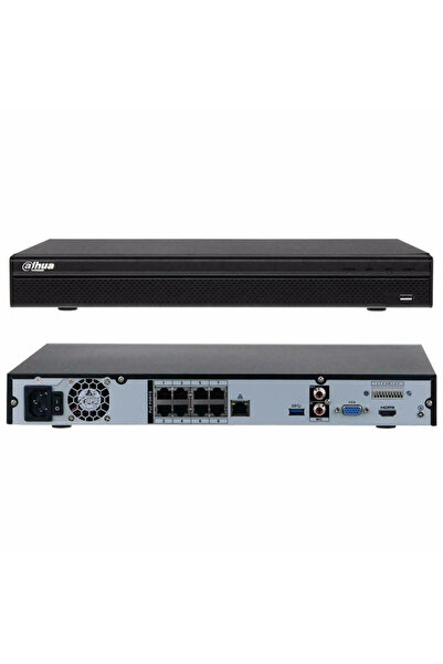 DAHUA Nvr4208-8p-4ks3, 8kanal Poe, 12mpix, H265+, 2 Hdd Desteği, 1080p Kayıt, 160mbps Bant Genişliği