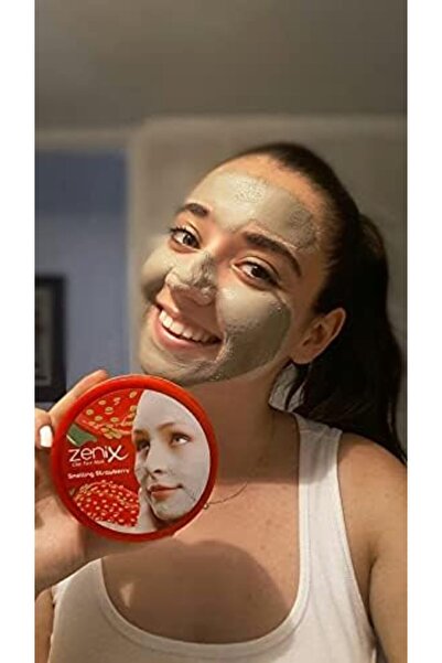 Zenix Professional Strawberry Scented Clay Face Mask 350g by for Normal Skin