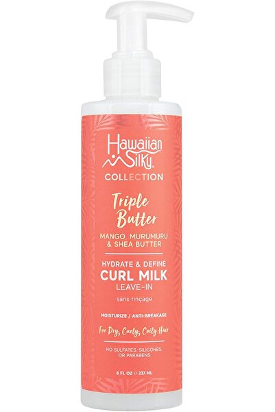 Hawaiian Silky حليب مجعد بالزبدة الثلاثية مع المانجو والمورومورو وزبدة الشيا، 8 أونصة.