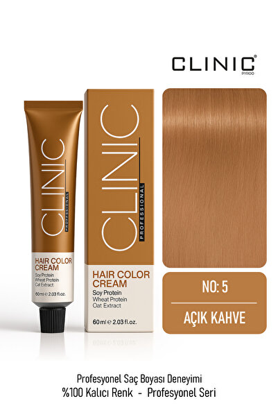 CLINIC PYROO No: 5 Saç Boyası – Hair Color Cream 60 ml - Açık Kahve