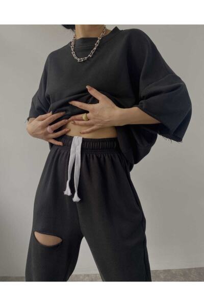 NoVibe Σετ αθλητικής φόρμας μπλουζάκι Oversize