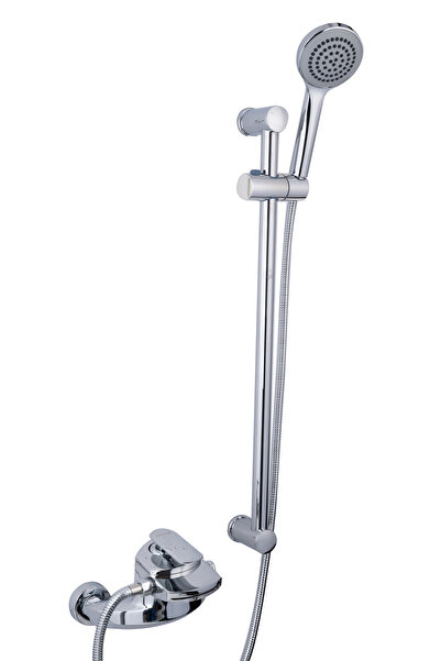 Trendy's Μπαταρία Μπάνιου TRENDY’S, Τύπου Καταρράκτη + Σετ Ντους με Μπάρα, Γυαλιστερό Χρώμιο