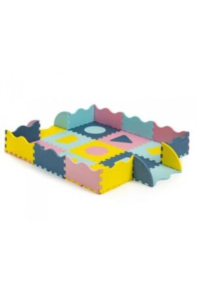 Ecotoys Puzzle de podea pentru bebelui Salteluta de joaca cu pereti, 25 elemente ECOEVA008 Mul