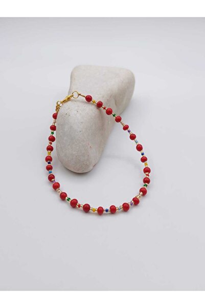 takitokaciniz Tek Sıra Boncuk Kadın Halhal