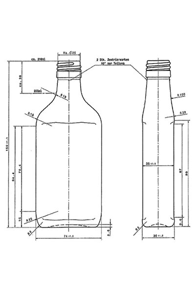 Jenisa 5 Cold Brew Bottles with Lids – 200 ml Flat Glass, Cold Brew Coffee, Sauce and Oil Dispenser Bottle